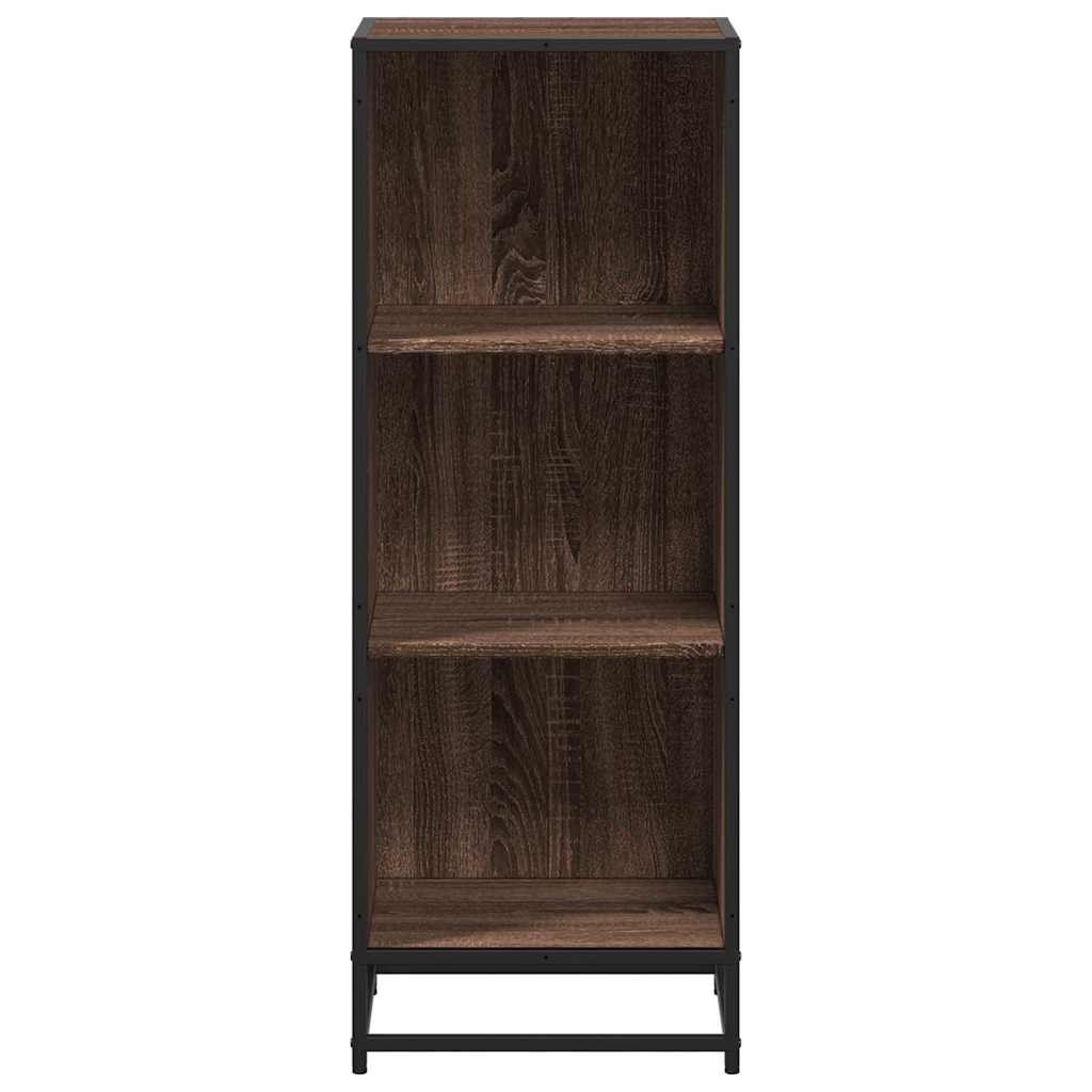 Bokhylle brun eik 40x35x107,5 cm konstruert tre