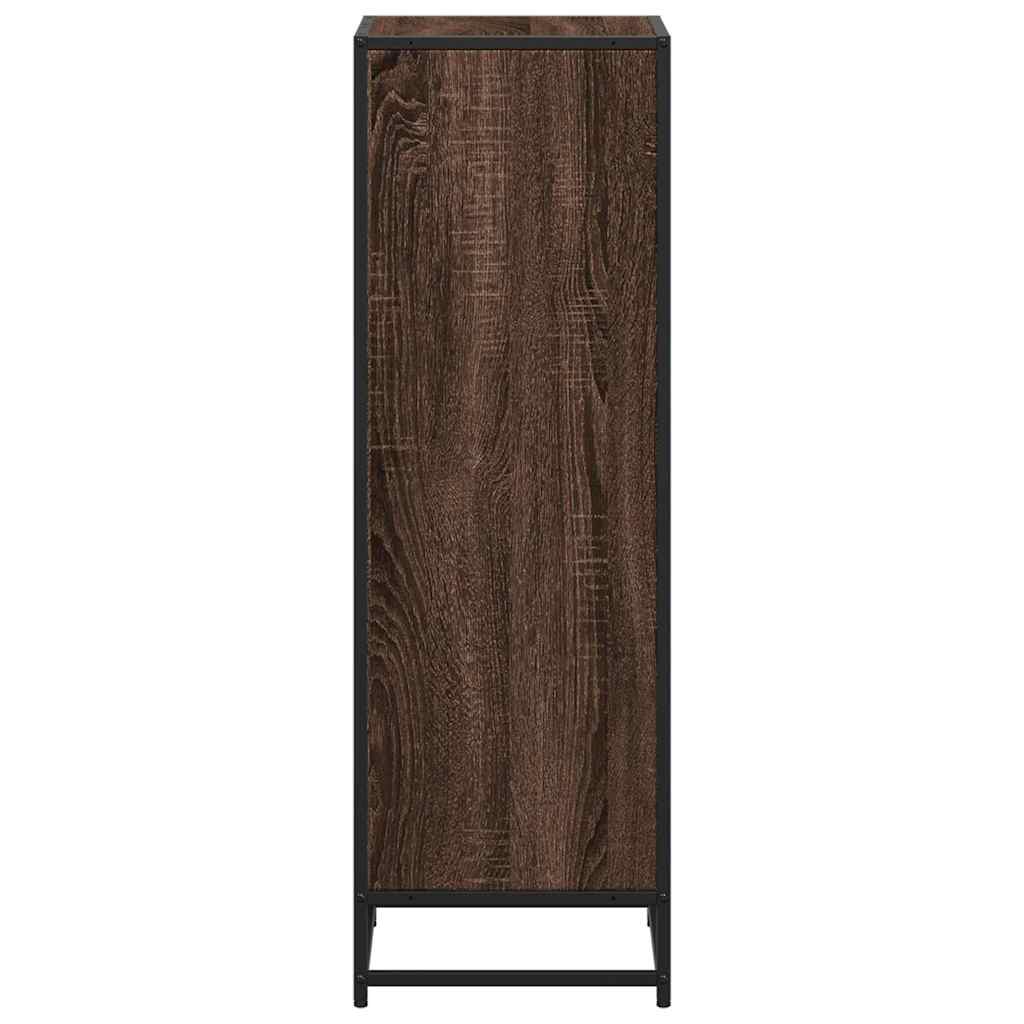 Bokhylle brun eik 40x35x107,5 cm konstruert tre