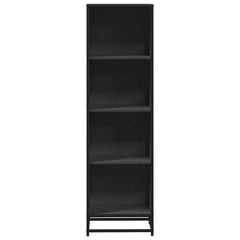 Bokhylle svart 40x35x139 cm konstruert tre