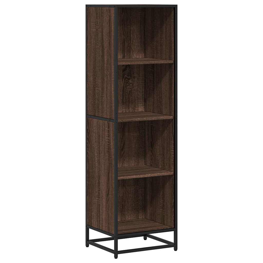 Bokhylle brun eik 40x35x139 cm konstruert tre