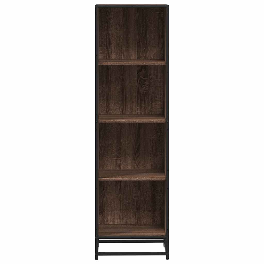 Bokhylle brun eik 40x35x139 cm konstruert tre