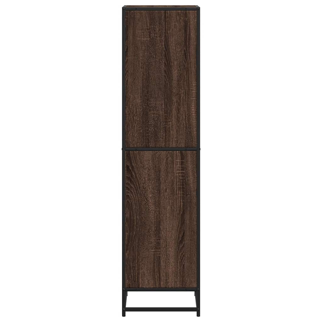 Bokhylle brun eik 40x35x139 cm konstruert tre