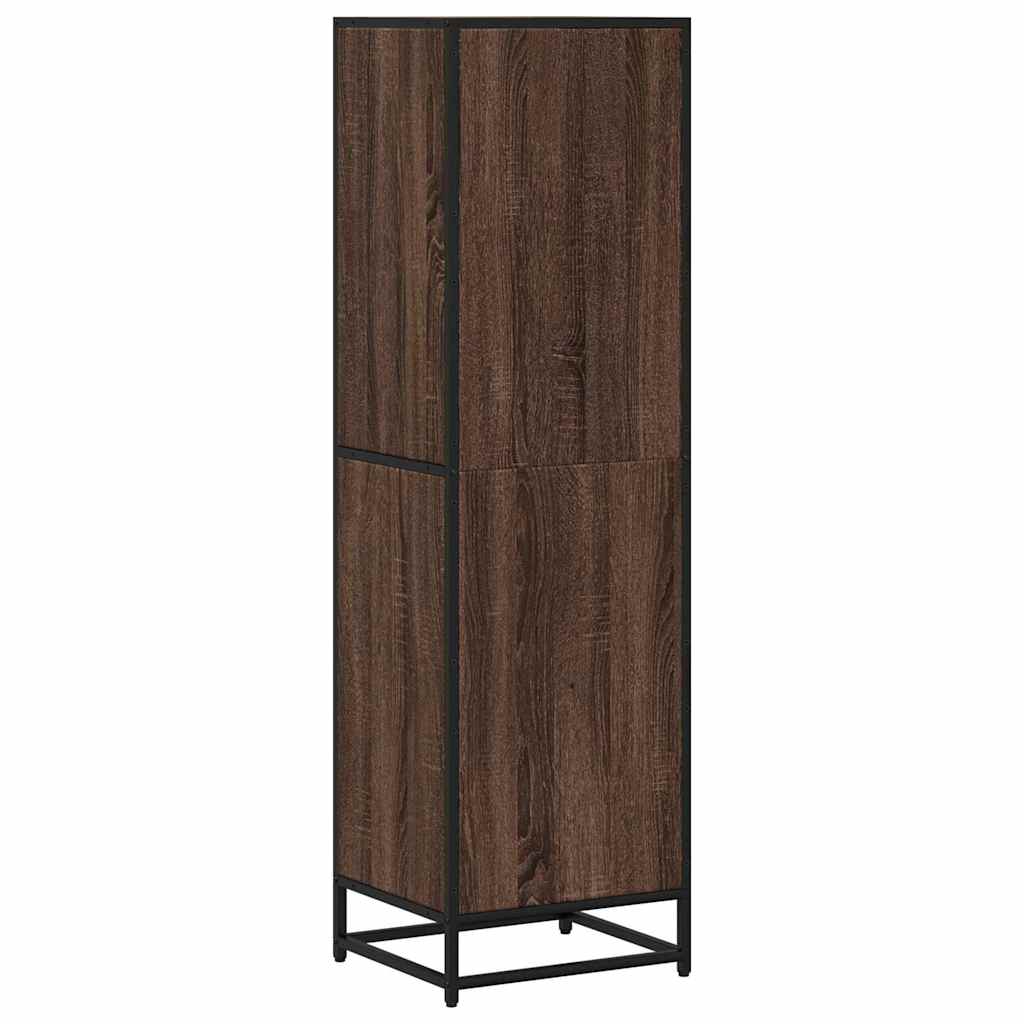 Bokhylle brun eik 40x35x139 cm konstruert tre