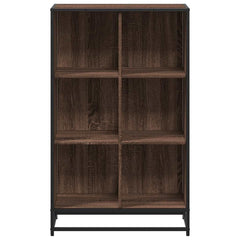 Bokhylle brun eik 65,5x33x107,5 cm konstruert tre