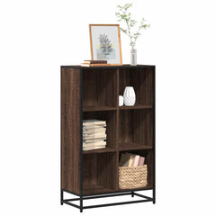 Bokhylle brun eik 65,5x33x107,5 cm konstruert tre