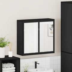 Baderomsspeil svart 65x20x60 cm konstruert tre