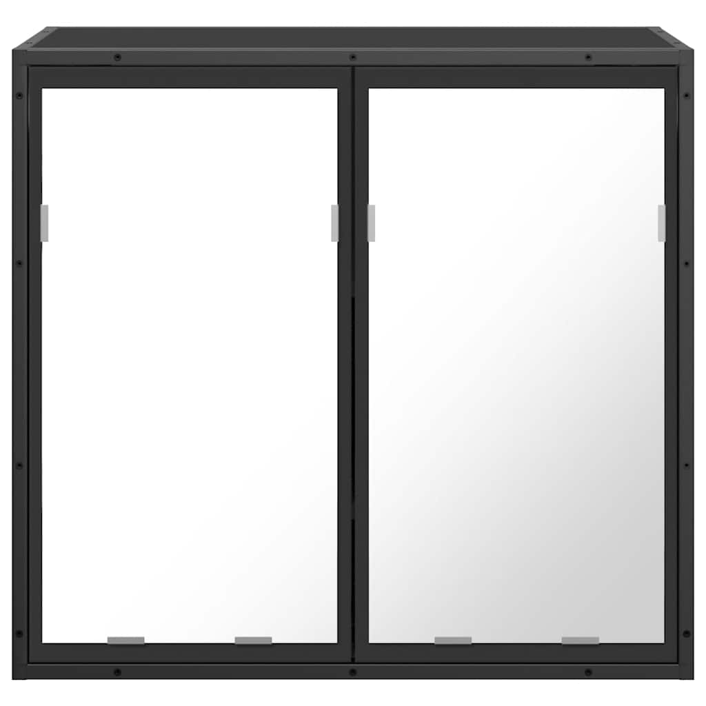 Baderomsspeil svart 65x20x60 cm konstruert tre
