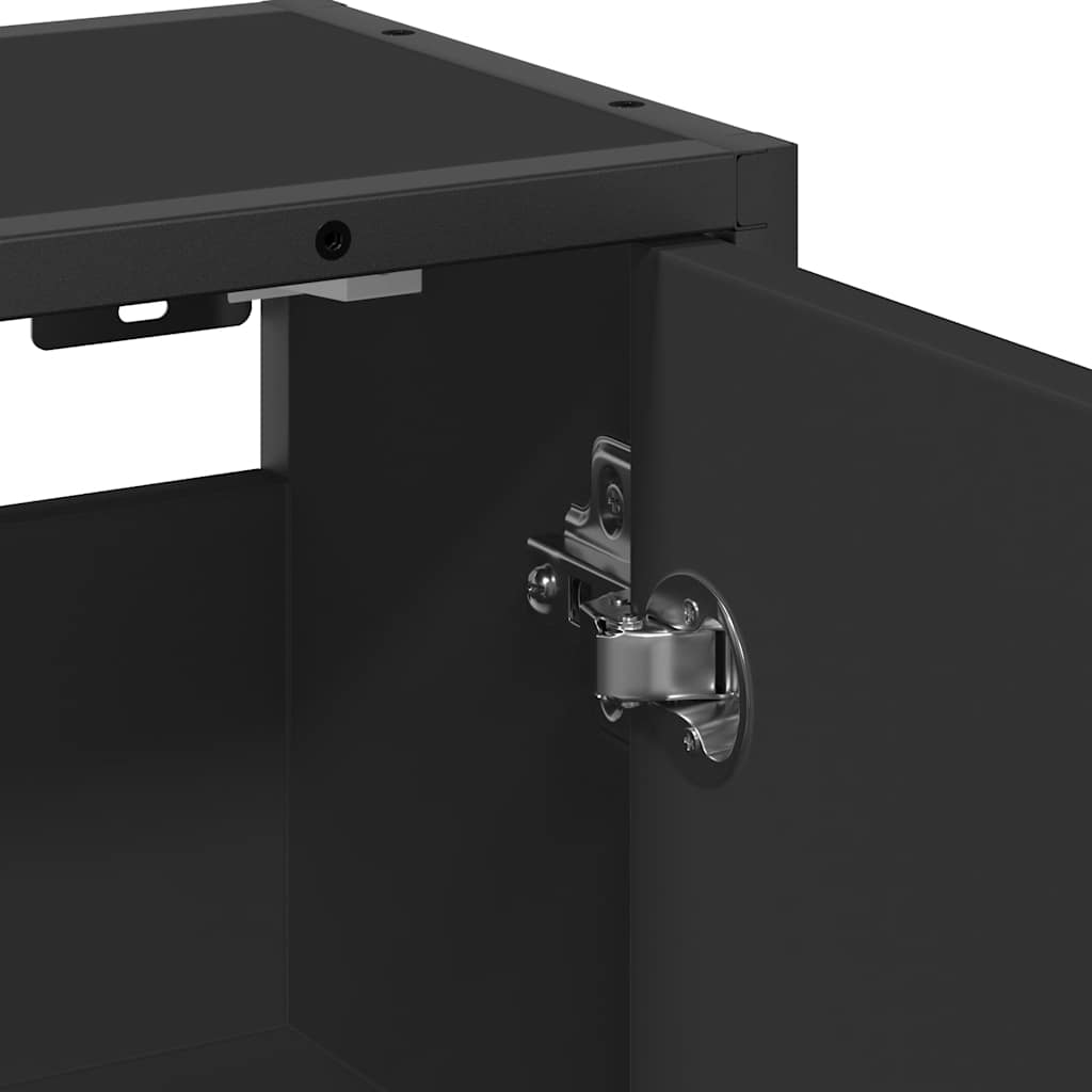 Baderomsspeil svart 65x20x60 cm konstruert tre
