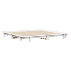 Sengeramme uten madrass hvit 160x200 cm heltre furu