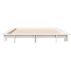Sengeramme uten madrass hvit 140x190 cm heltre furu