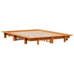 Sengeramme uten madrass voksbrun 120x190 cm heltre furu