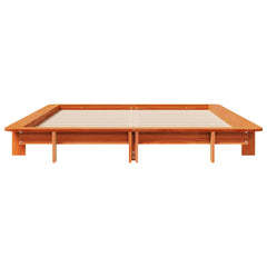 Sengeramme uten madrass voksbrun 120x190 cm heltre furu