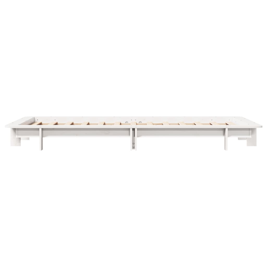 Sengeramme uten madrass hvit 90x190 cm heltre furu