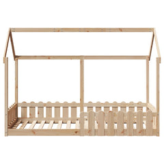 Barnesengeramme hus 80x200 cm heltre furu
