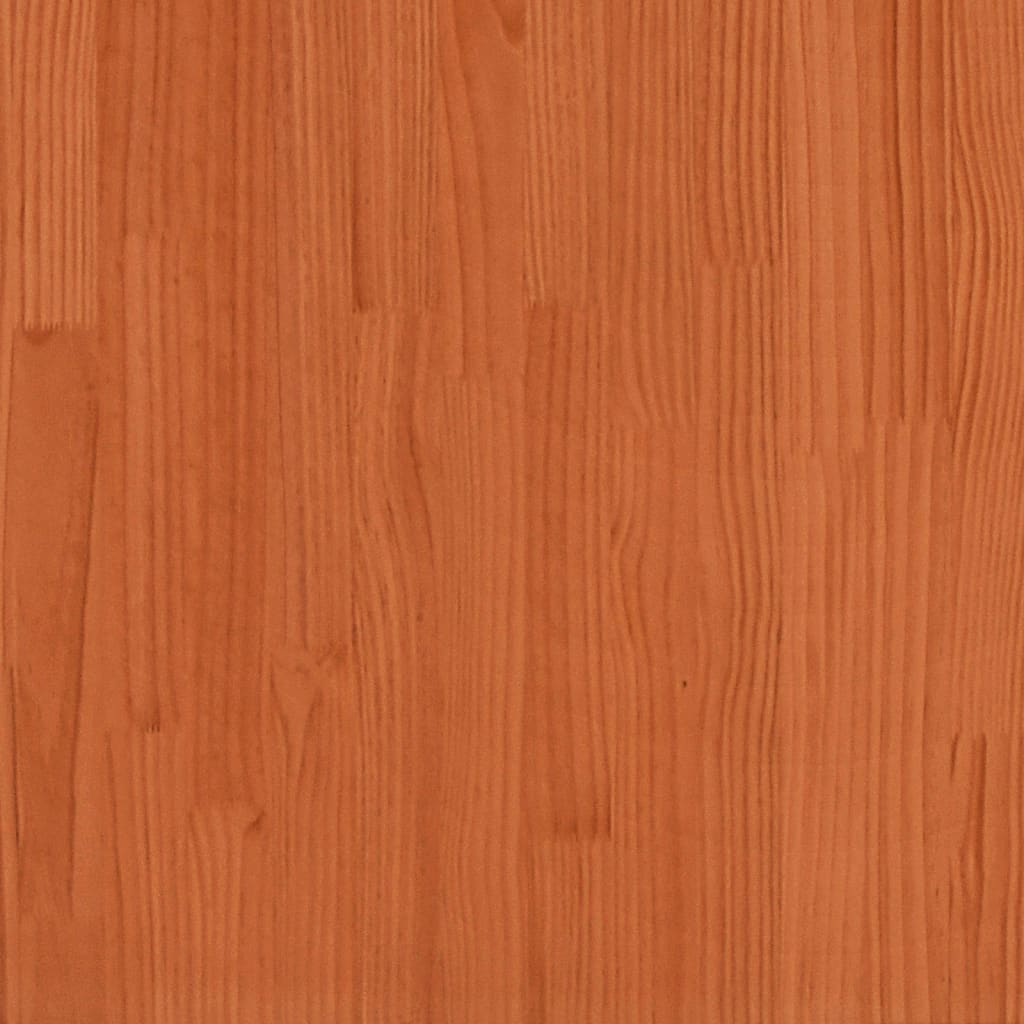 Barneseng med tak voksbrun 80x200 cm heltre furu