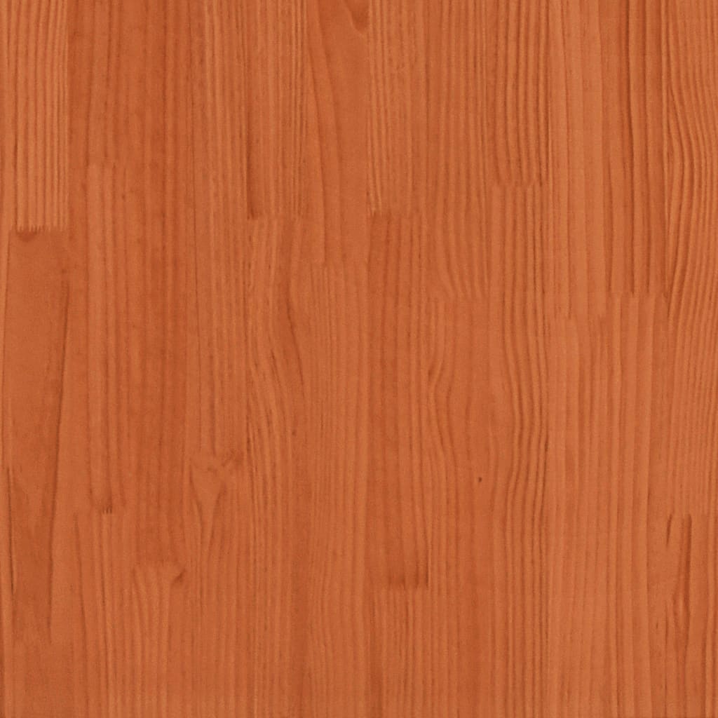 Barneseng med tak voksbrun 70x140 cm heltre furu