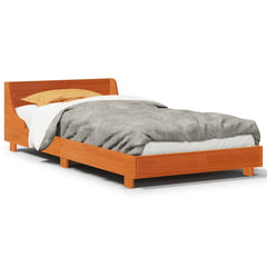 Sengeramme uten madrass voksbrun 90x190 cm heltre furu