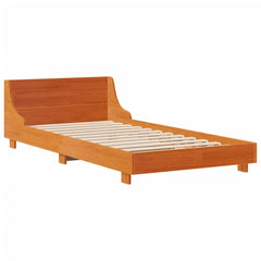 Sengeramme uten madrass voksbrun 90x190 cm heltre furu