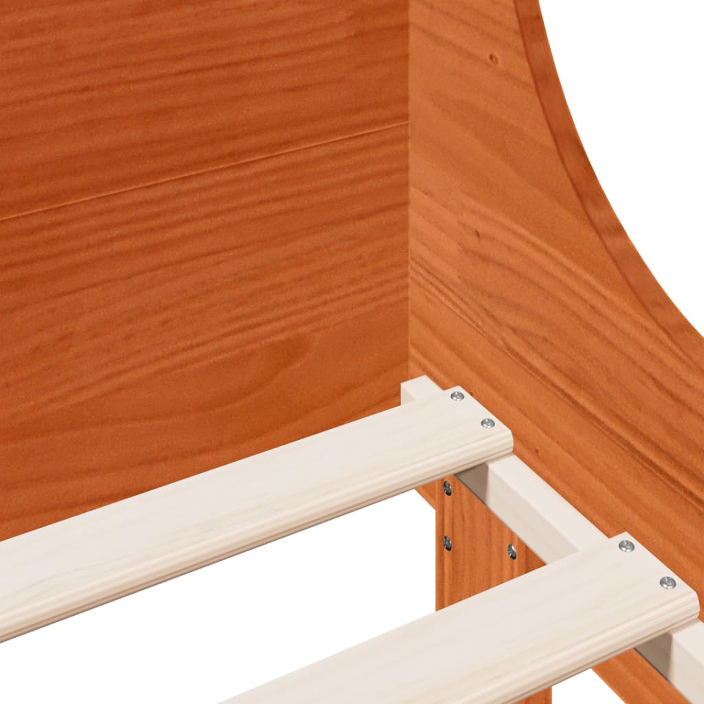 Sengeramme uten madrass voksbrun 90x190 cm heltre furu