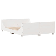 Sengeramme uten madrass hvit 120x190 cm heltre furu