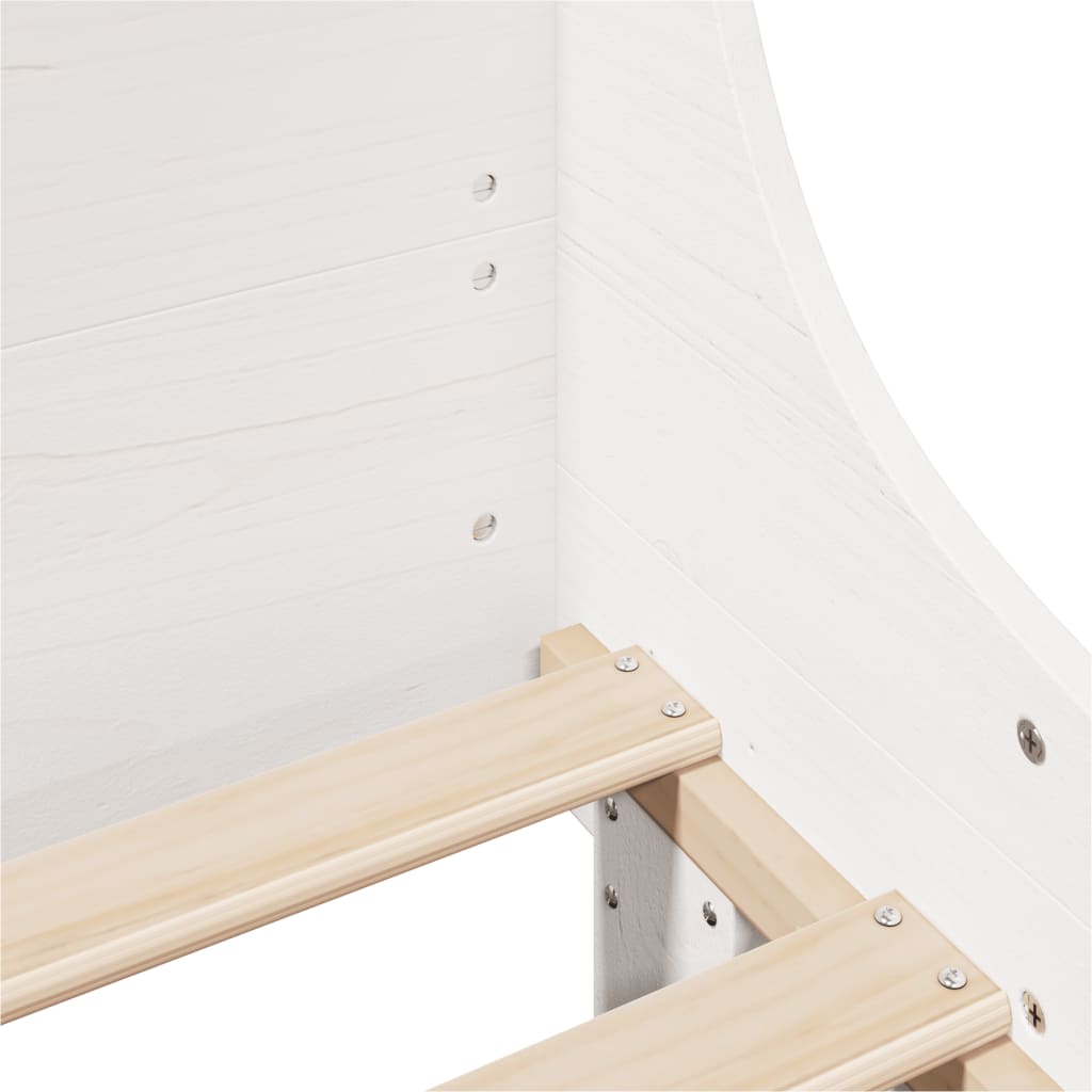 Sengeramme uten madrass hvit 120x190 cm heltre furu