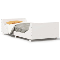 Sengeramme uten madrass hvit 90x190 cm heltre furu