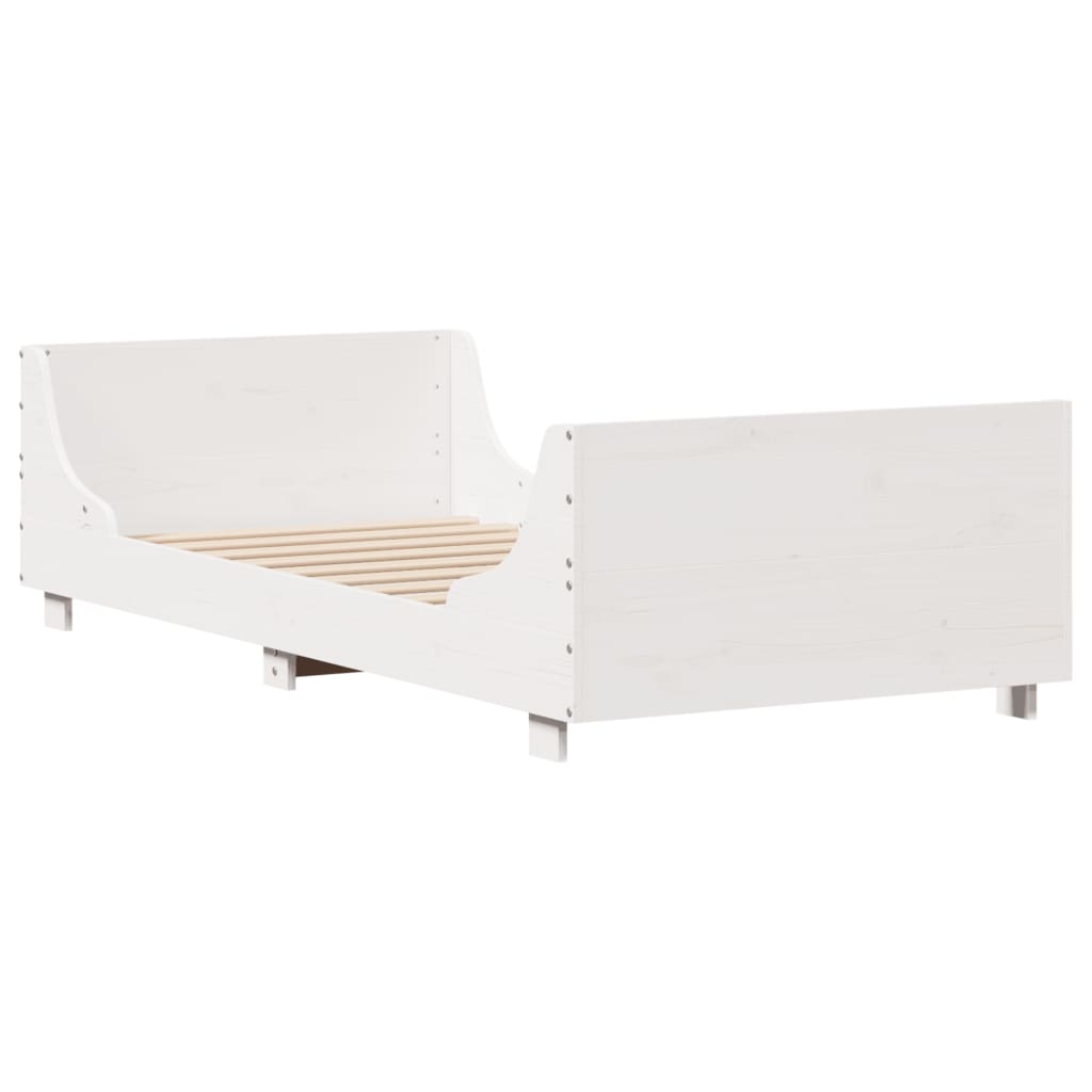 Sengeramme uten madrass hvit 90x190 cm heltre furu