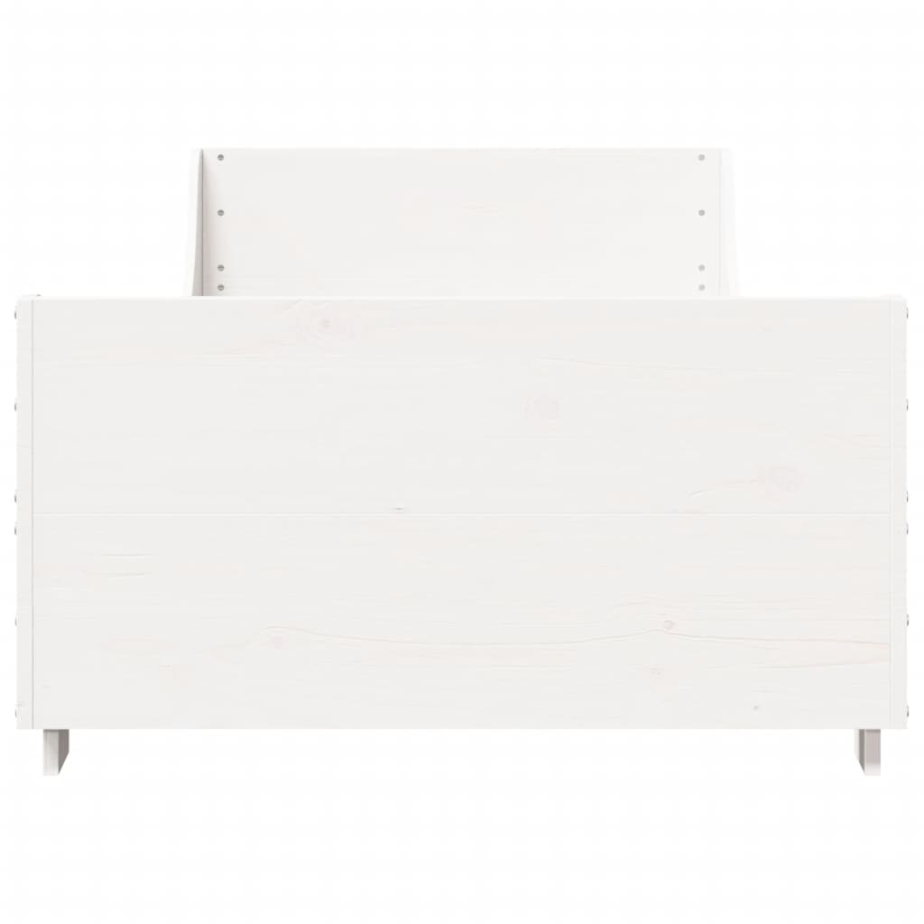 Sengeramme uten madrass hvit 90x190 cm heltre furu