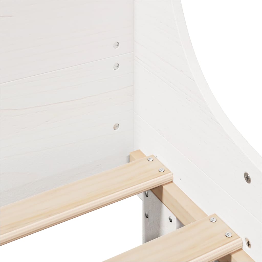 Sengeramme uten madrass hvit 90x190 cm heltre furu