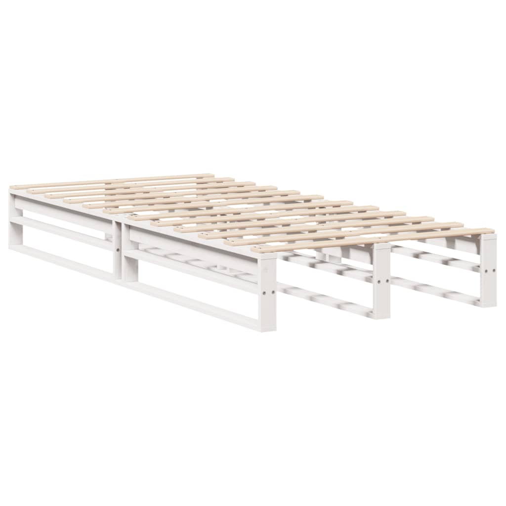 Sengeramme uten madrass hvit 90x200 cm heltre furu