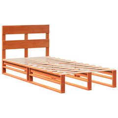 Sengeramme uten madrass voksbrun 90x190 cm heltre furu
