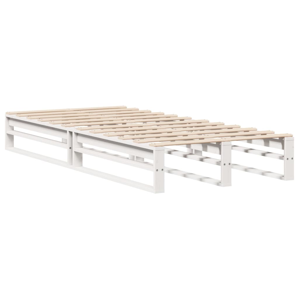 Sengeramme uten madrass hvit 100x200 cm heltre furu