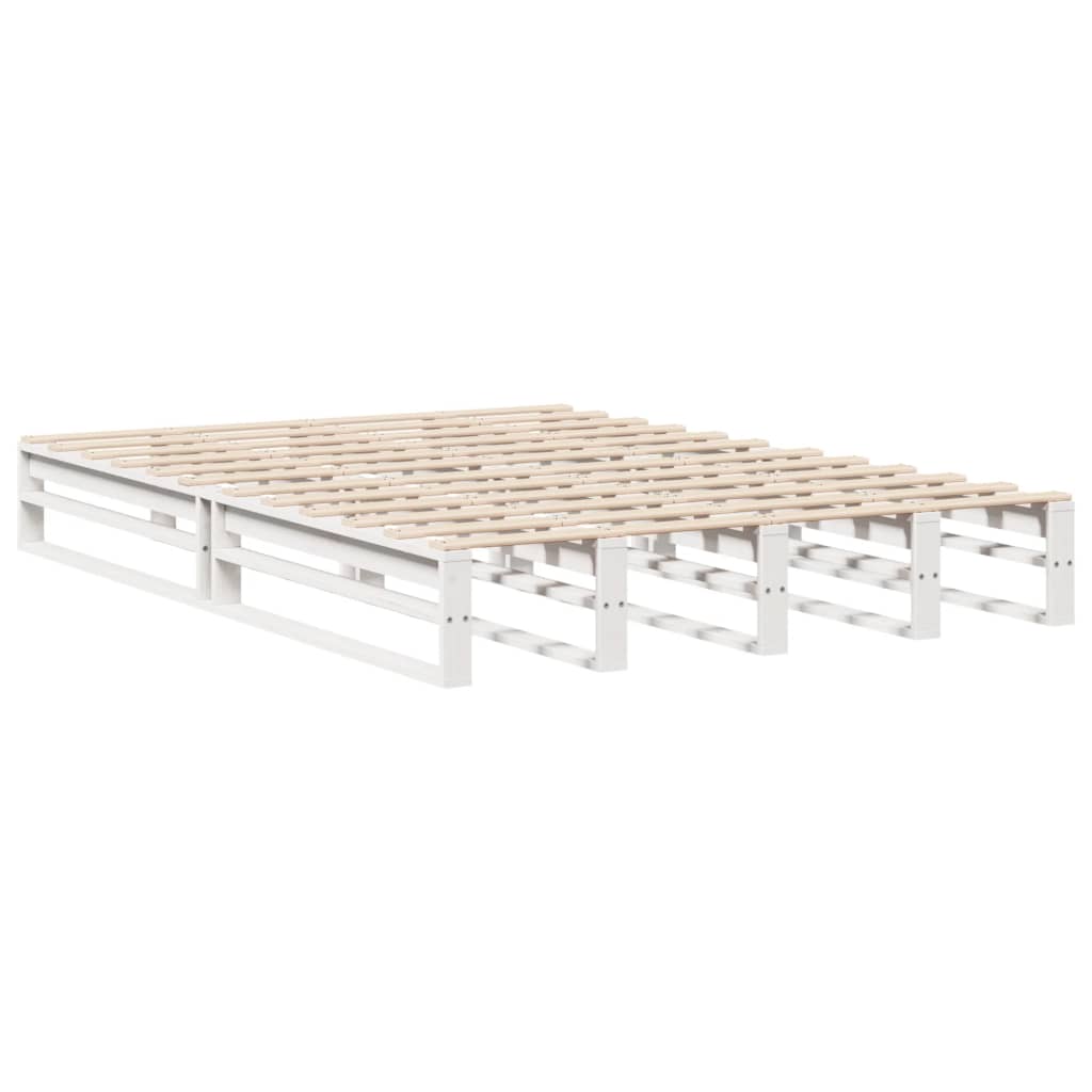 Sengeramme uten madrass hvit 120x200 cm heltre furu