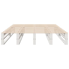Sengeramme uten madrass hvit 140x200 cm heltre furu