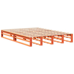 Sengeramme uten madrass voksbrun 140x200 cm heltre furu