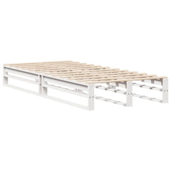 Sengeramme uten madrass hvit 75x190 cm heltre furu