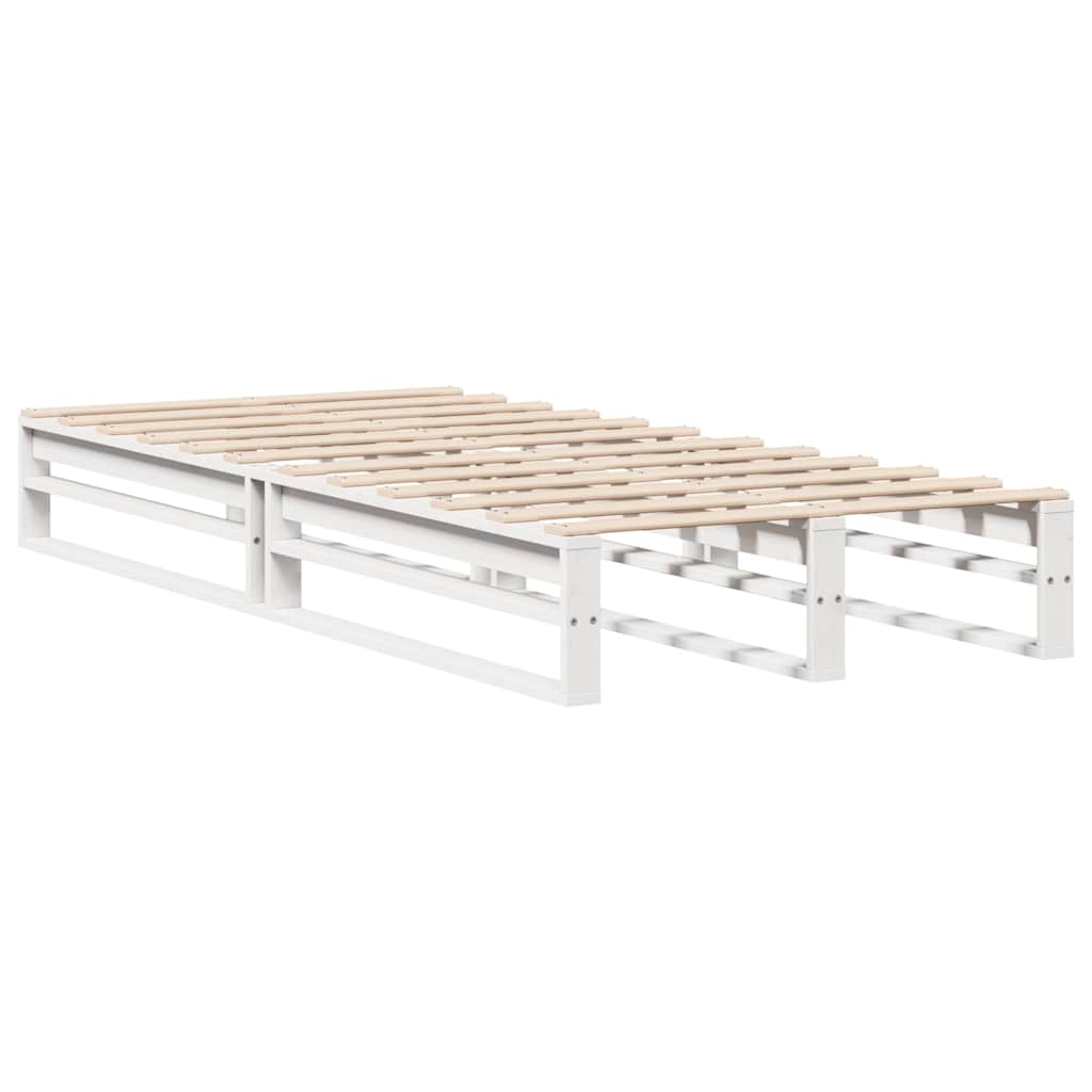Sengeramme uten madrass hvit 75x190 cm heltre furu