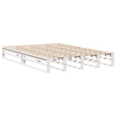 Sengeramme uten madrass hvit 135x190 cm heltre furu