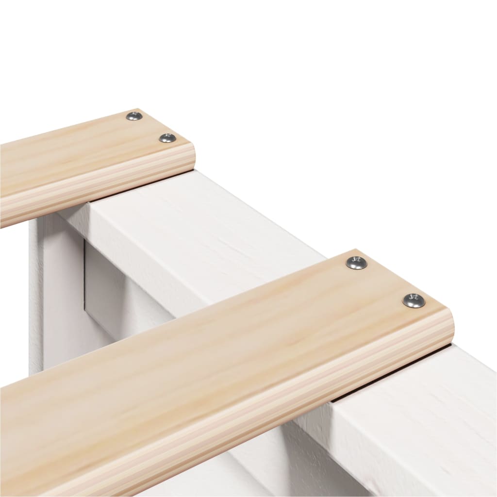 Sengeramme uten madrass hvit 135x190 cm heltre furu