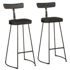 Barkrakker 2 stk svart 49x43x103 cm heltre mango
