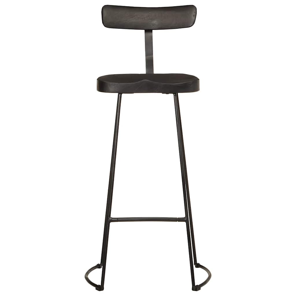 Barkrakker 2 stk svart 49x43x103 cm heltre mango