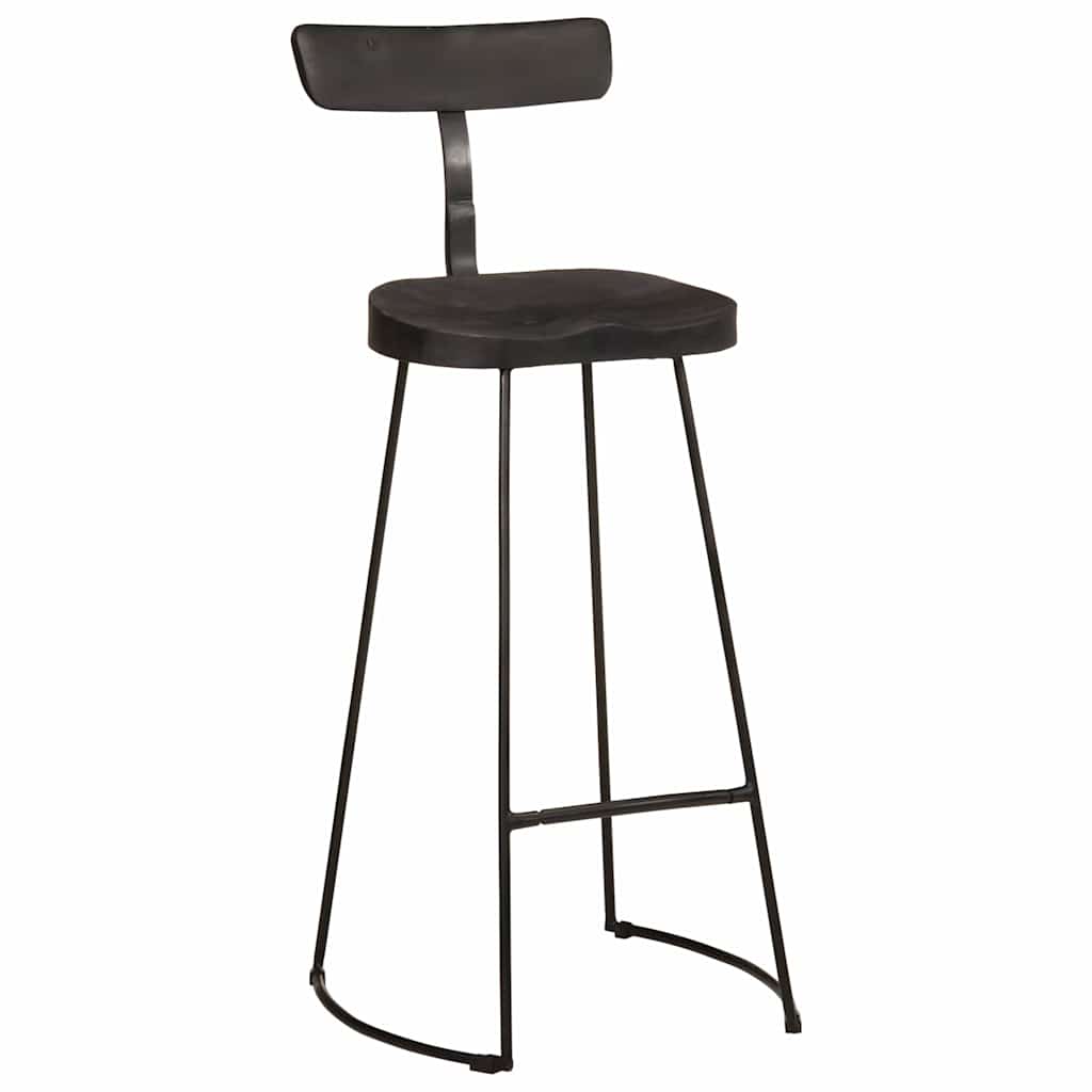Barkrakker 2 stk svart 49x43x103 cm heltre mango
