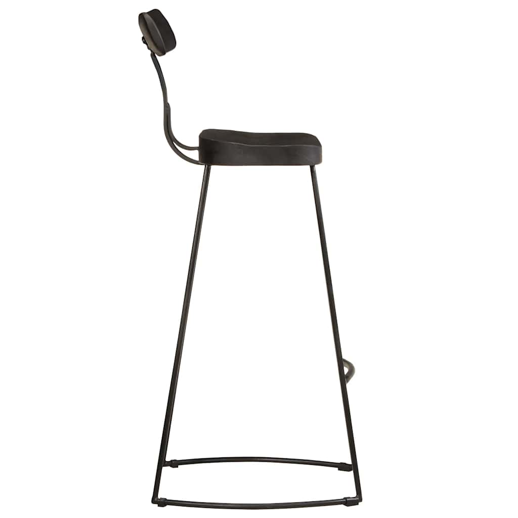 Barkrakker 2 stk svart 49x43x103 cm heltre mango