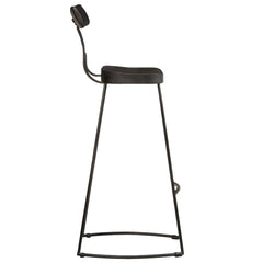 Barkrakker 2 stk svart 49x43x103 cm heltre mango