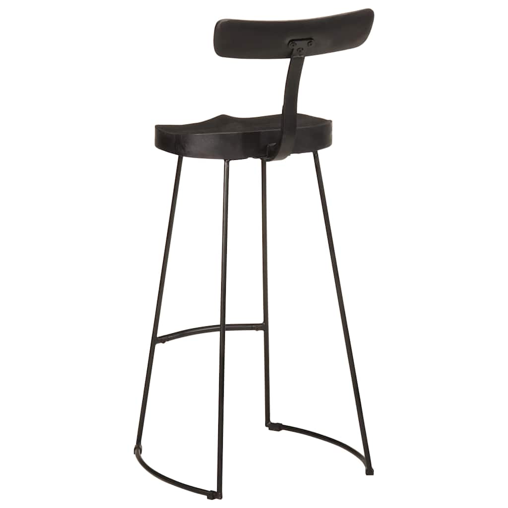 Barkrakker 2 stk svart 49x43x103 cm heltre mango