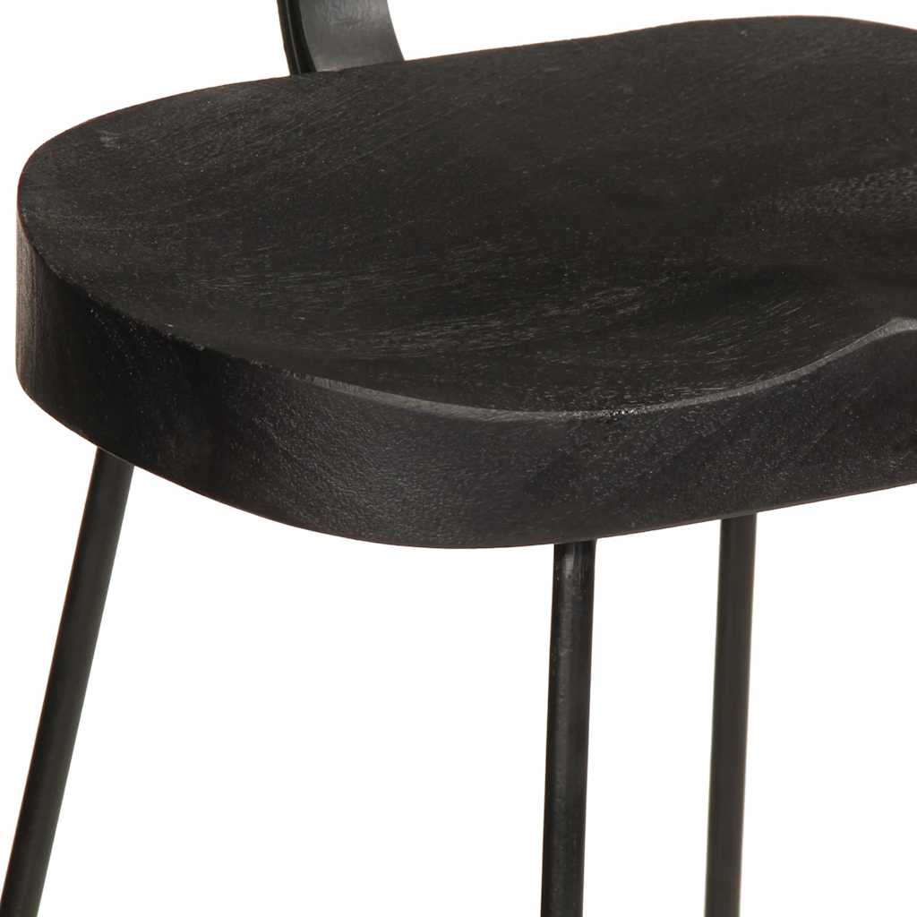 Barkrakker 2 stk svart 49x43x103 cm heltre mango