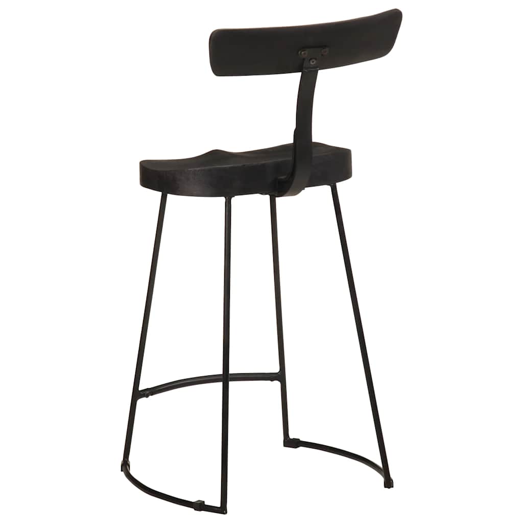 Barkrakker 2 stk svart 49x43x88 cm heltre mango