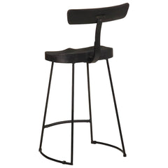 Barkrakker 2 stk svart 49x43x88 cm heltre mango