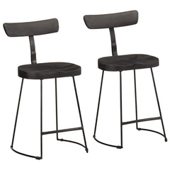 Barkrakker 2 stk svart 49x43x79 cm heltre mango