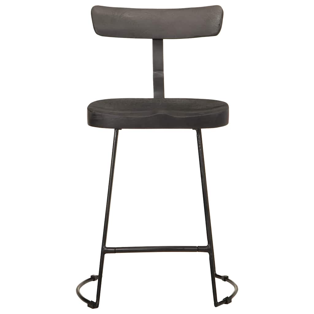 Barkrakker 2 stk svart 49x43x79 cm heltre mango